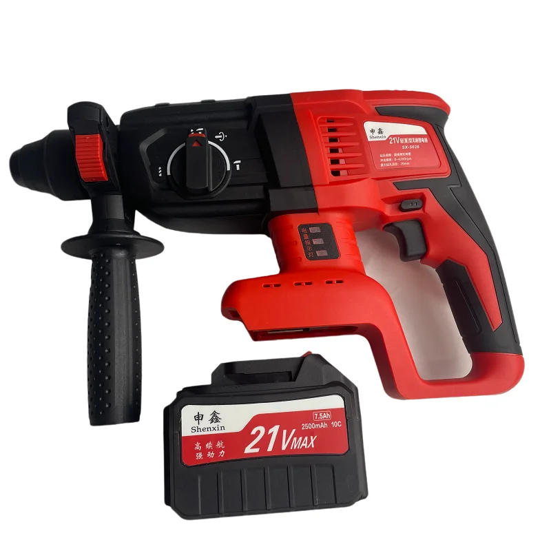 OEM Factory Wholesale  21V 800W Best Cheap Battery Powered Rotary Hammer Drill for Industrial DIY Cordless for Concrete