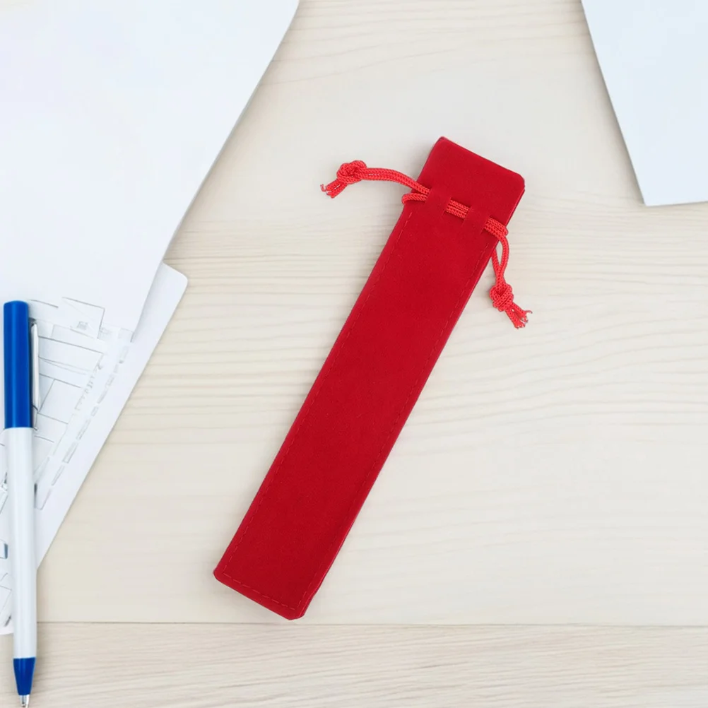 25 قطعة الحقيبة القلم مزدوجة الوجهين سميكة لينة الرباط إغلاق مقلمة صغيرة حامل مكتب المدرسة التخزين المنظم حقيبة