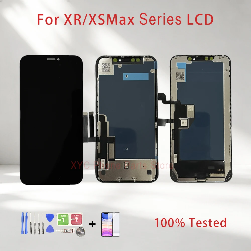 100% Test InCell TFT Frontal HD+ For iPhone XR XSMax LCD Display 3D Touch Screen Digitizer Replacement Assembly Oled XSMax LCD