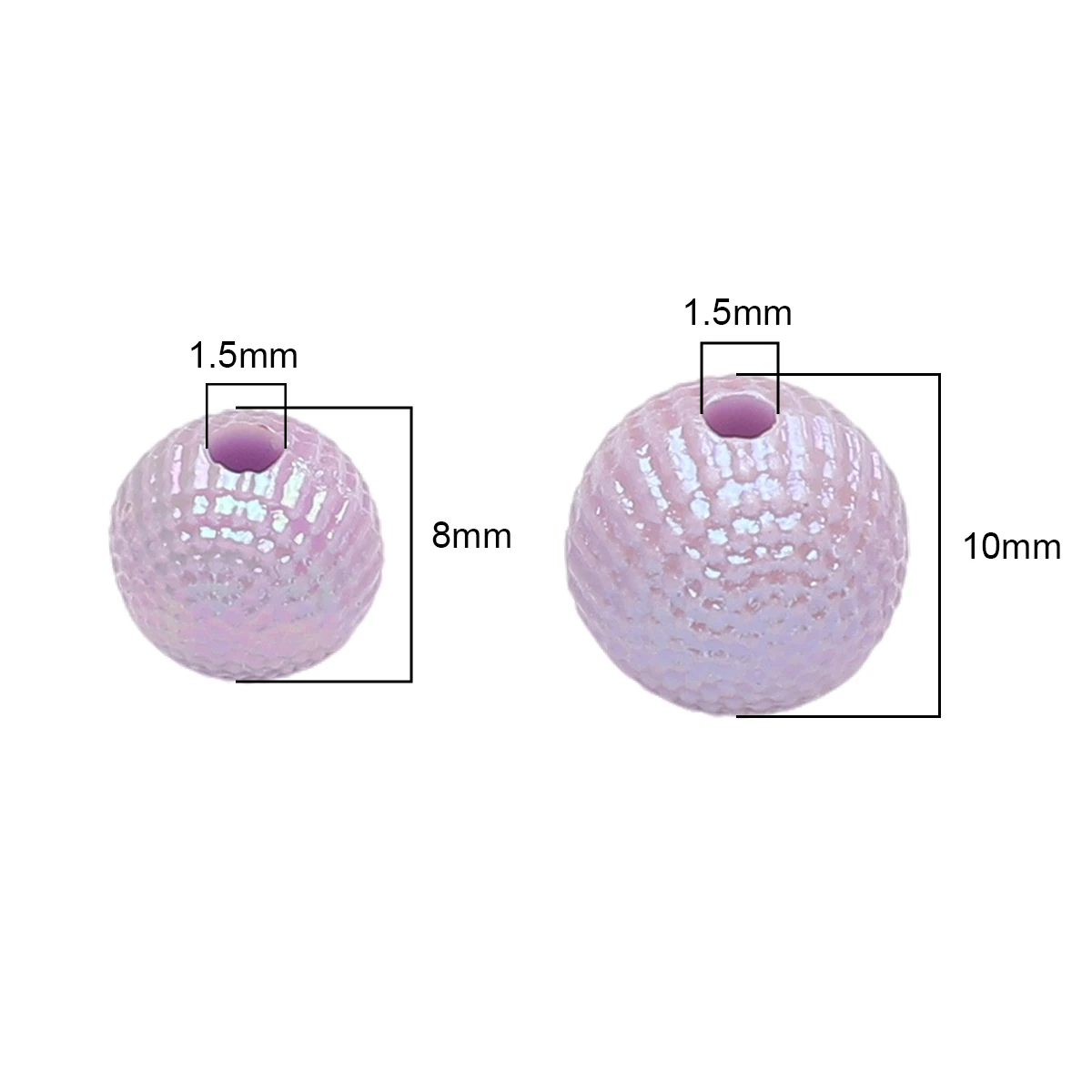 

30/50PCS Fruit Bead Round Color Cracked Acrylic Beads for Jewelry Making Multicolor Large Hole Loose Beads DIY Bracelet Necklace