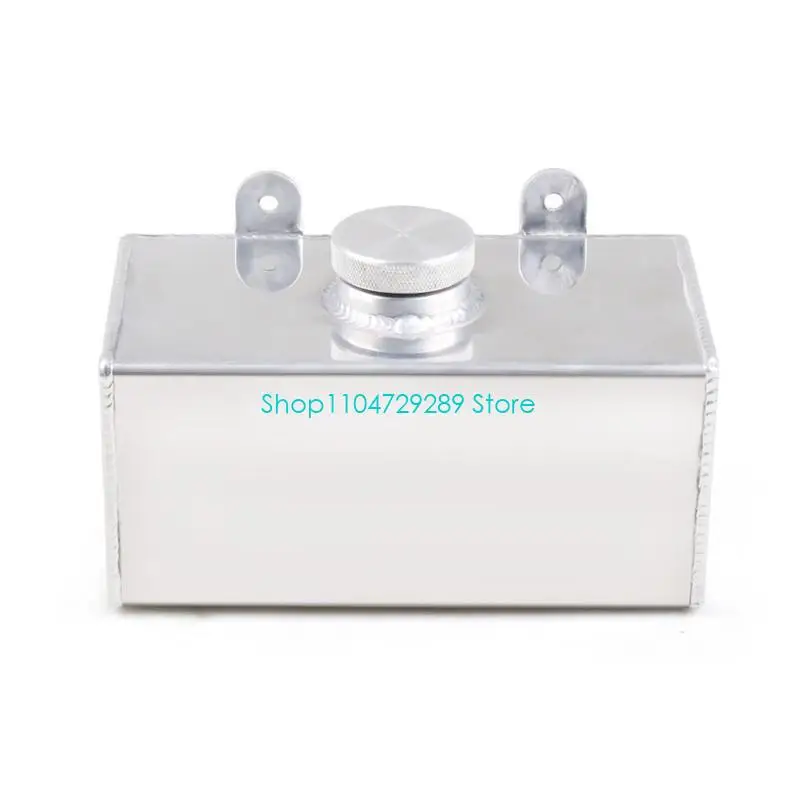 D8KE Aluminium Alloy Polished Windscreen Washer Bottle Intercooler Universal Water Coolant Overflow Expansion for Tank