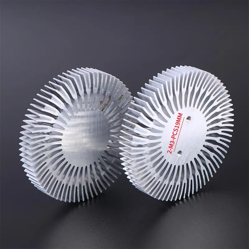 1/2Pcs D72mm*H10mm Led Radiator 4W 5W 6W 7W High Power Aluminum Alloy Led COB Heatsink Replacement Parts