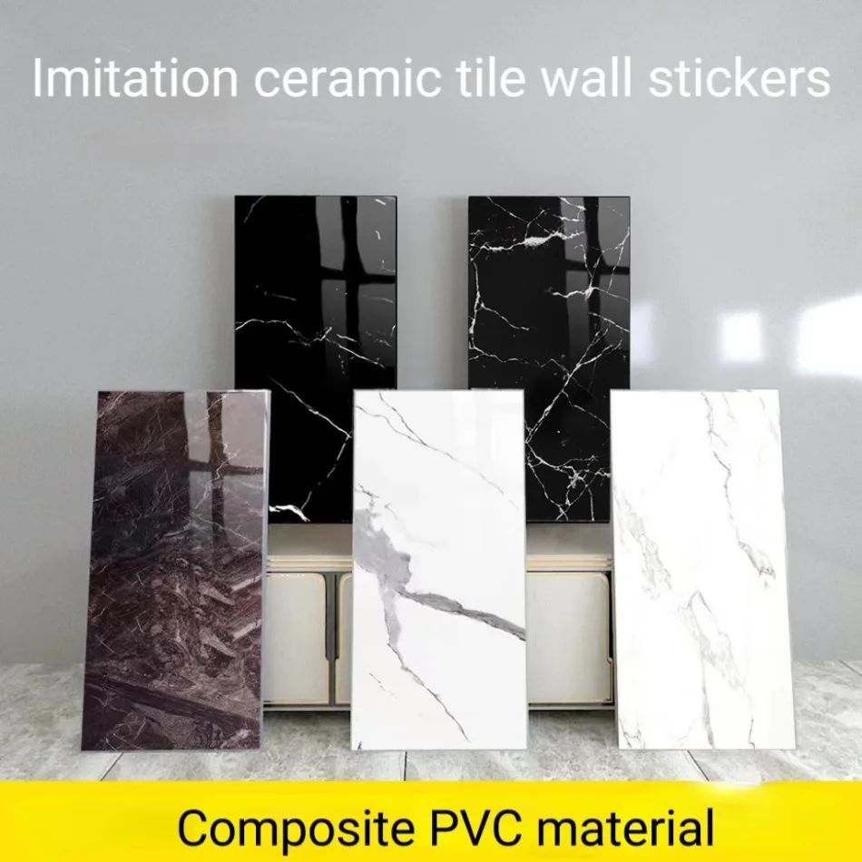 Auto-adesivos de Parede Imitação Tegel à Prova Dágua para Banheiro Sala Quarto Armários de Cozinha Óleo Prova