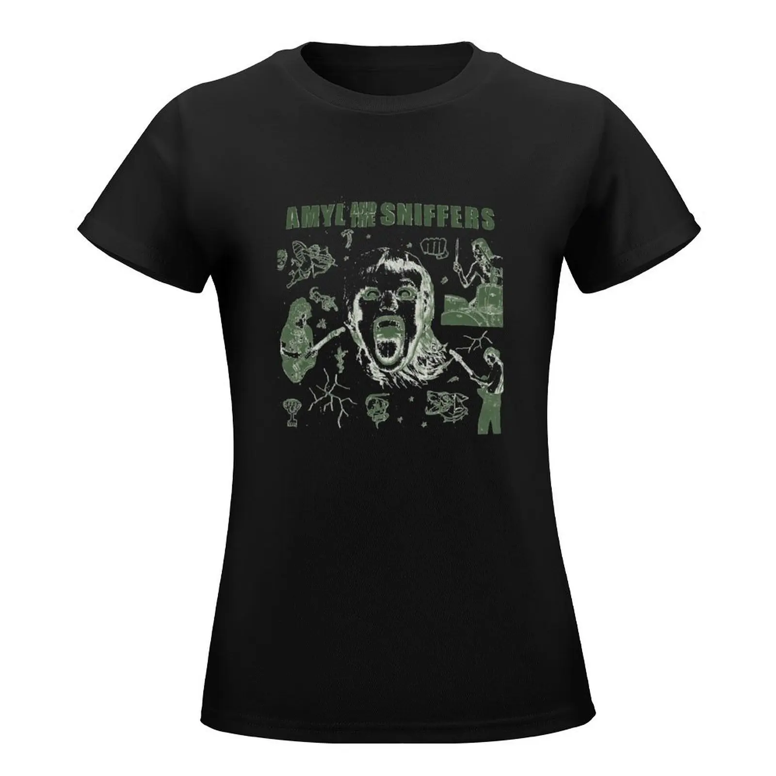 amyl and the sniffers T-Shirt Female clothing cute tops summer clothes woman t shirt