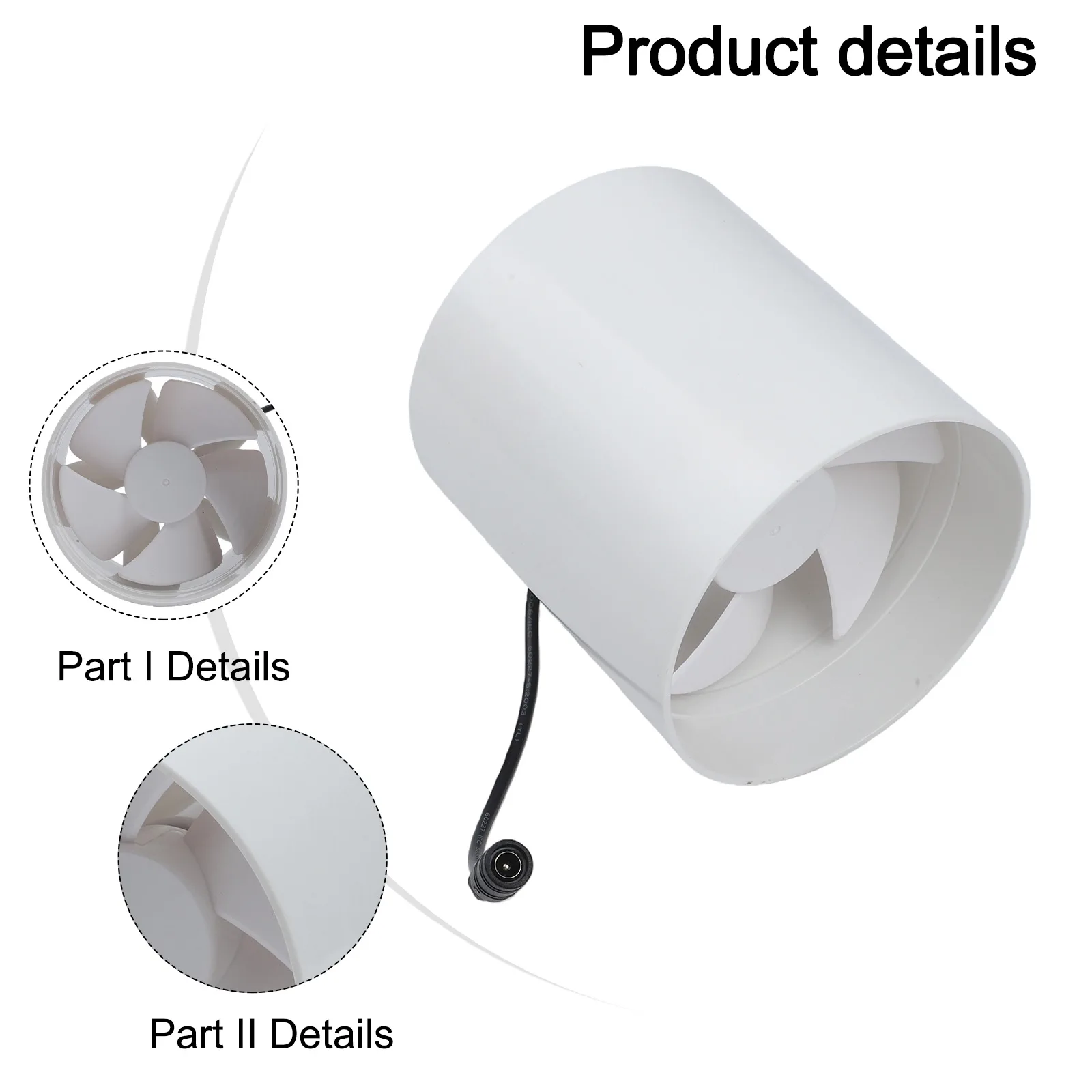 110mm Round For Exhaust Fan 4 Inch PVC Duct Ventilation Blower For Kitchen Bathroom Air Circulation Home Ventilator Accessories