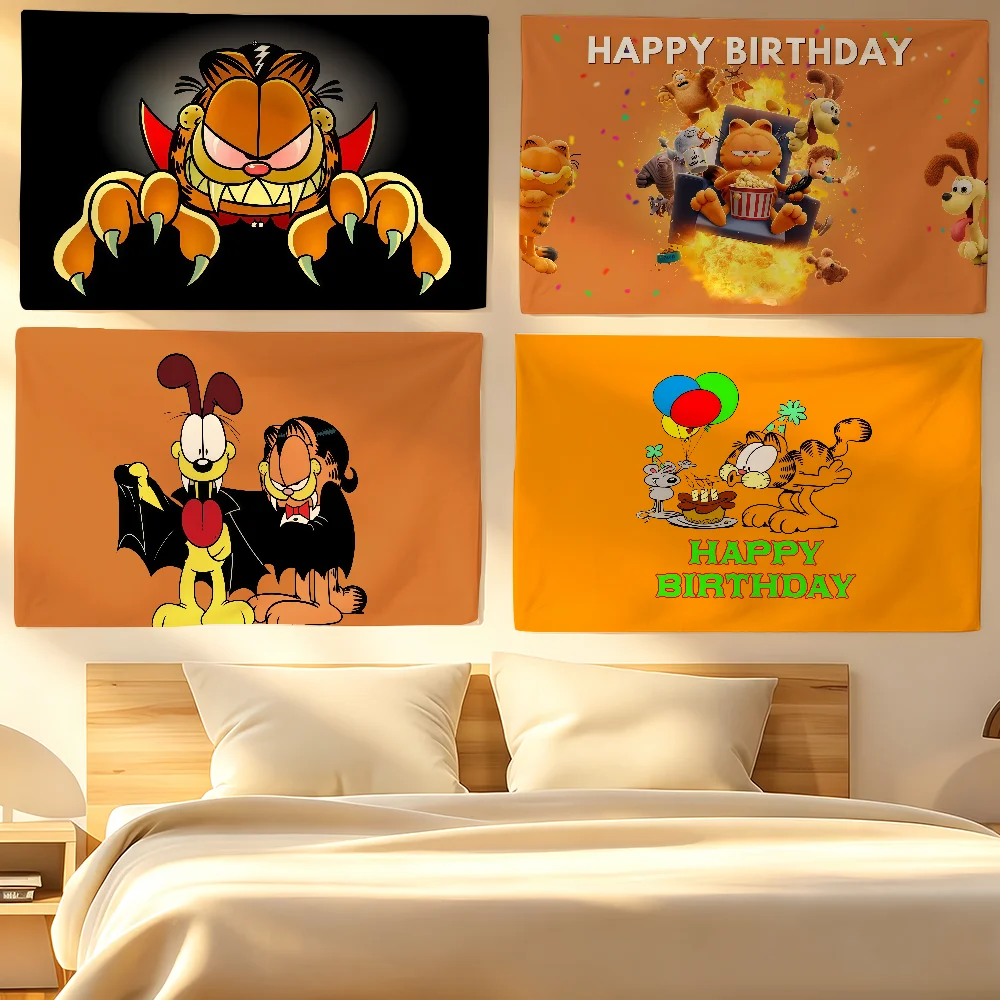 Cartoon G-Garfields Flag For Sports Matches Games Parade Rally Holiday Festival Backyard Balcony Club Bar Decor