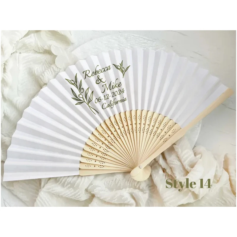 100pcs Customized Hand Fans with Photos And Text Paper Folding Fans for Personalized Gifting And Events