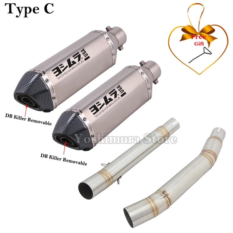 For Suzuki Hayabusa GSX1300R GSXR1300 2008 - 2017 Motorcycle Exhaust Mid Link Pipe Escape Muffler Connect Tube Mufller DB Killer
