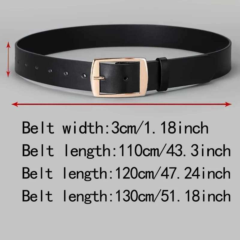 3-teiliger Herrengürtel, Schnallengürtel aus Goldlegierung, modisch, stimmungsvoll, schlicht, lässiger Jeans-Dekorationsgürtel, ist ein gutes Geschenk – Detail 1