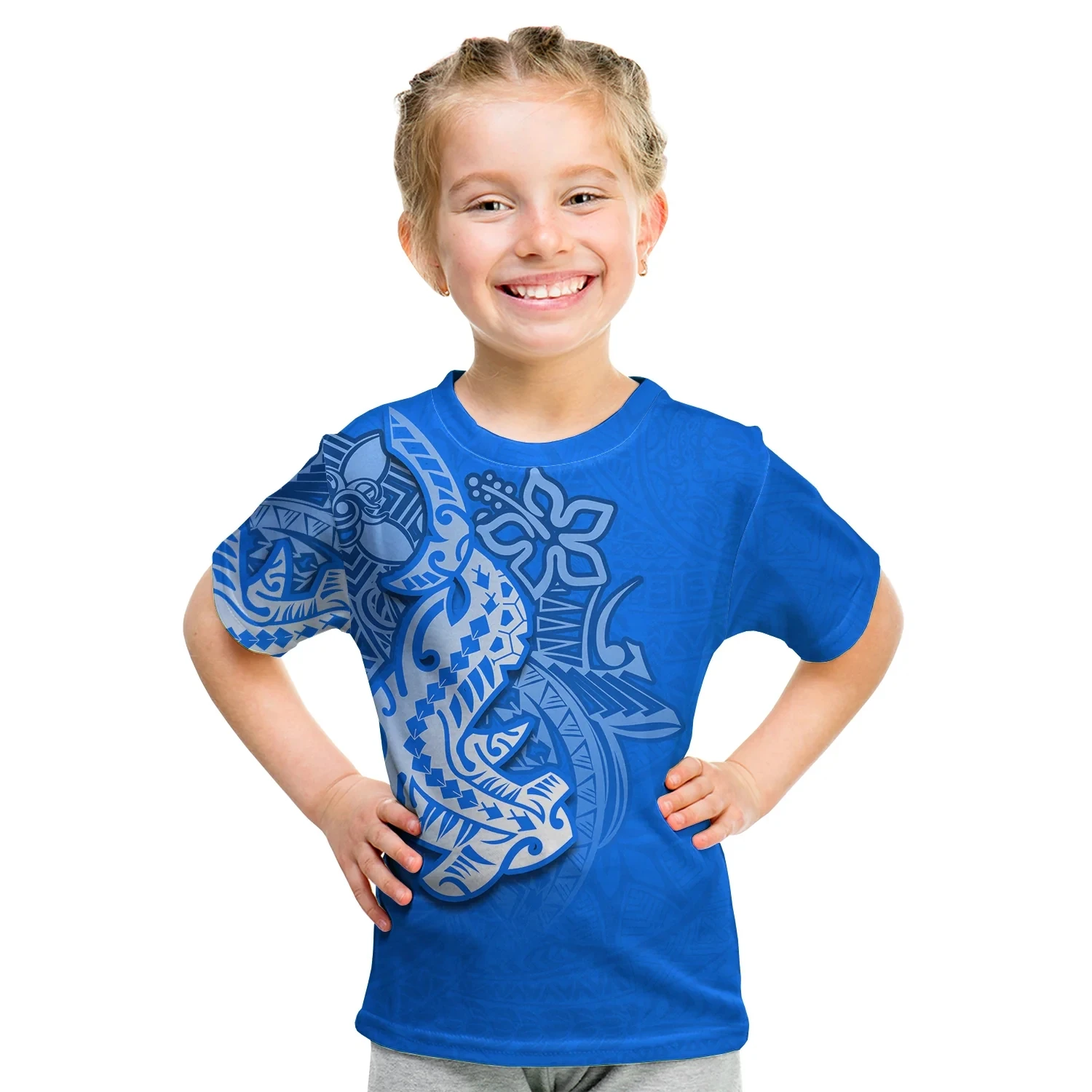 Custom Personalised Hammerhead Shark T Shirt Kid Polynesian Red Style 3D Printed T Shirts Summer T-shirt Boy Girl Oversized Tops