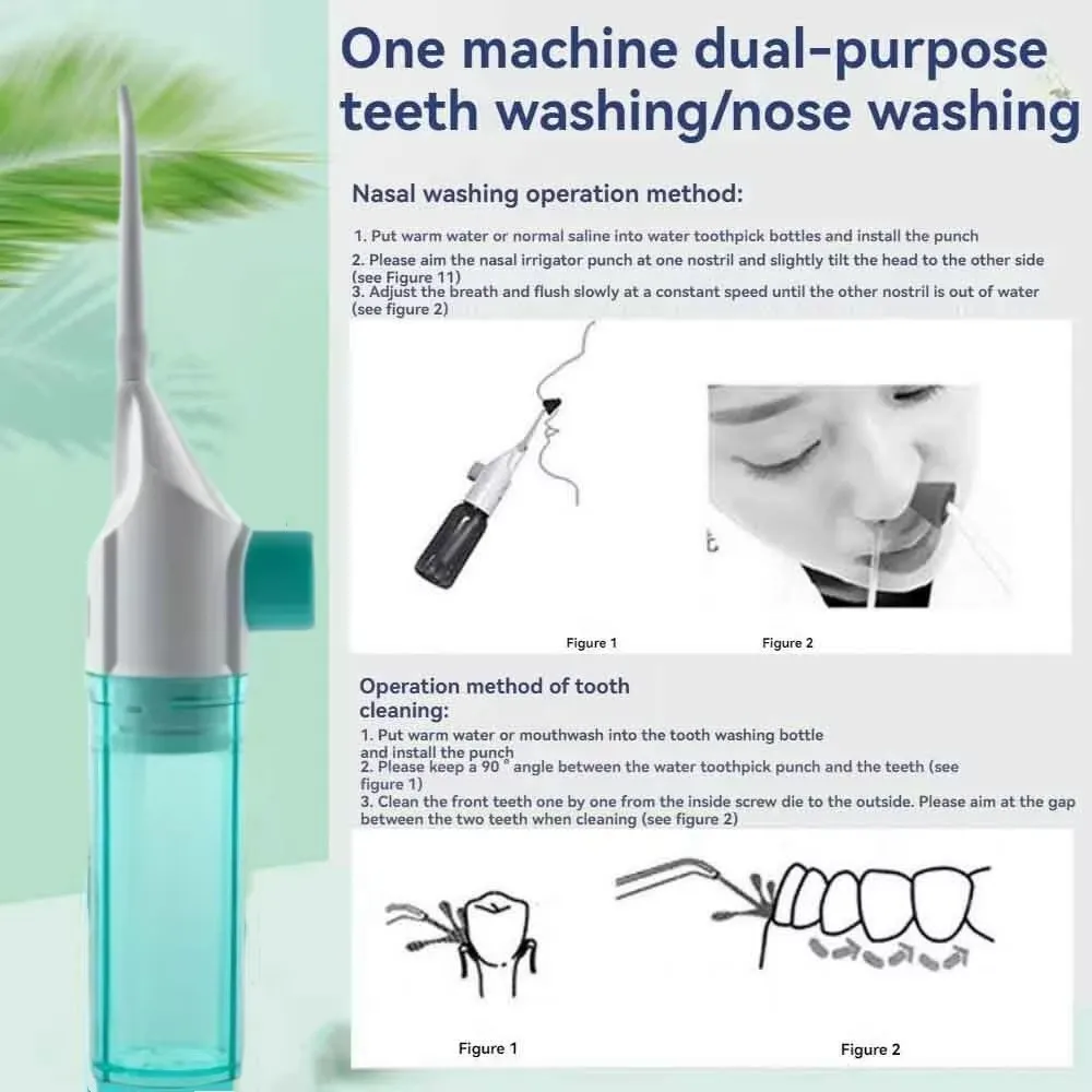 Portable Oral Irrigator Water Dental Flosser Water Jet Toothbrush Toothpick Nasal Irrigator Implement Teeth Cleaner Oral Hygiene