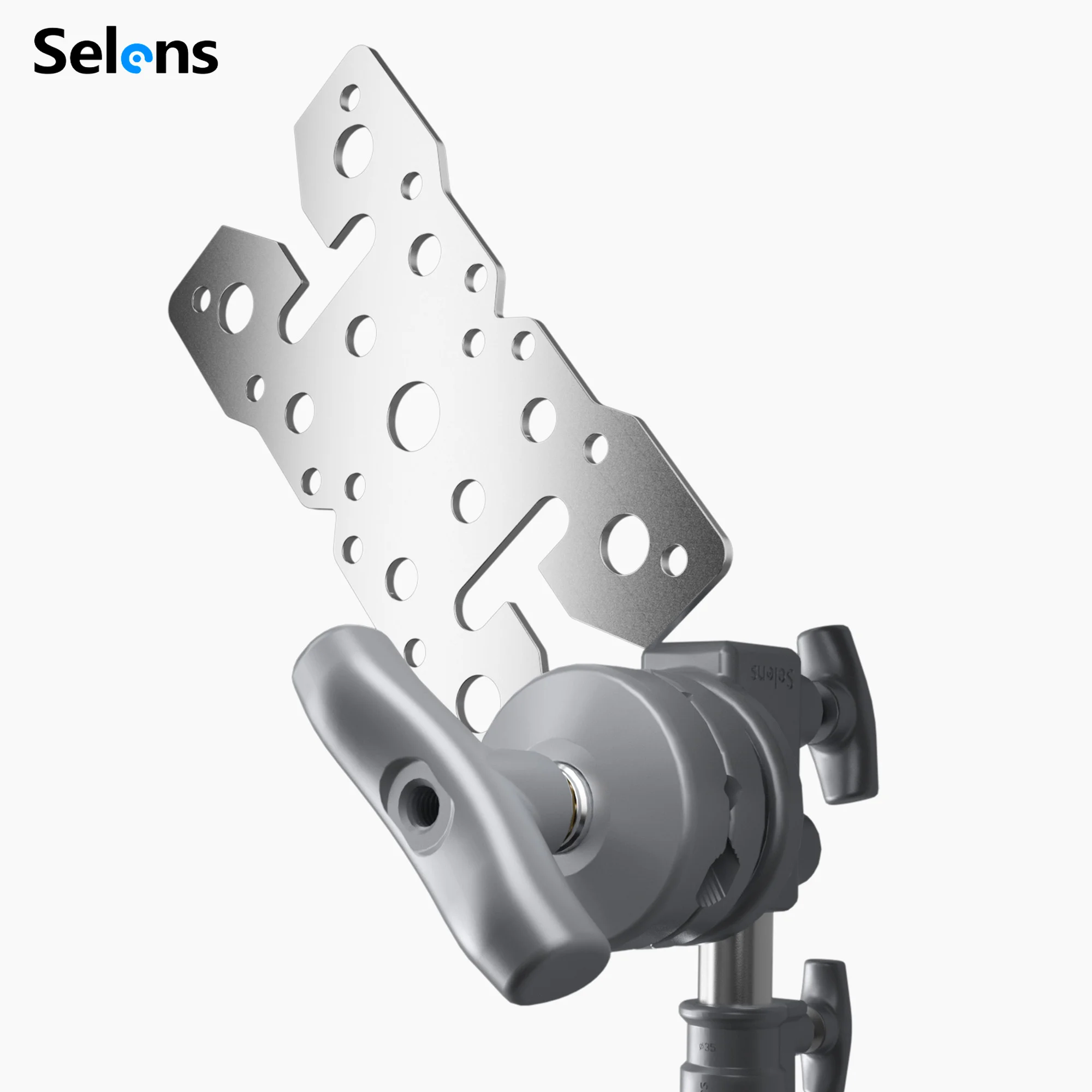 

Многофункциональный адаптер-коннектор Selens с двойным отверстием для крепления на штатив, стойку для освещения и штангу-держателя для фотоаппарата