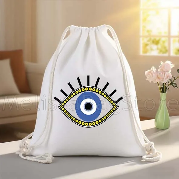 نزار حسن الحظ كريتي اليونان ماتي الأزرق عين الشر قماش الرباط أكياس كرة القدم على ظهره الصالة الرياضية Sackpack الهدايا سلسلة حقيبة للمشي لمسافات طويلة #4