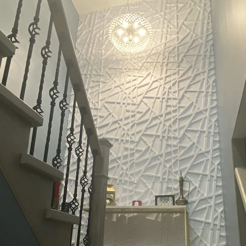 10PCS 30cm 3D wall panel wall sticker DIY tile 3d wallpaper room bathroom ceiling house renovation geometric non-self-adhesive