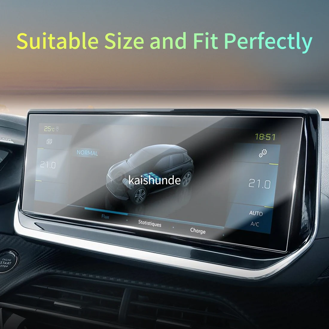 Car Stickers Meters Protector For 26 PEUGEOT 208 Tempered Glass Protective Film Display Navigation Vehicle