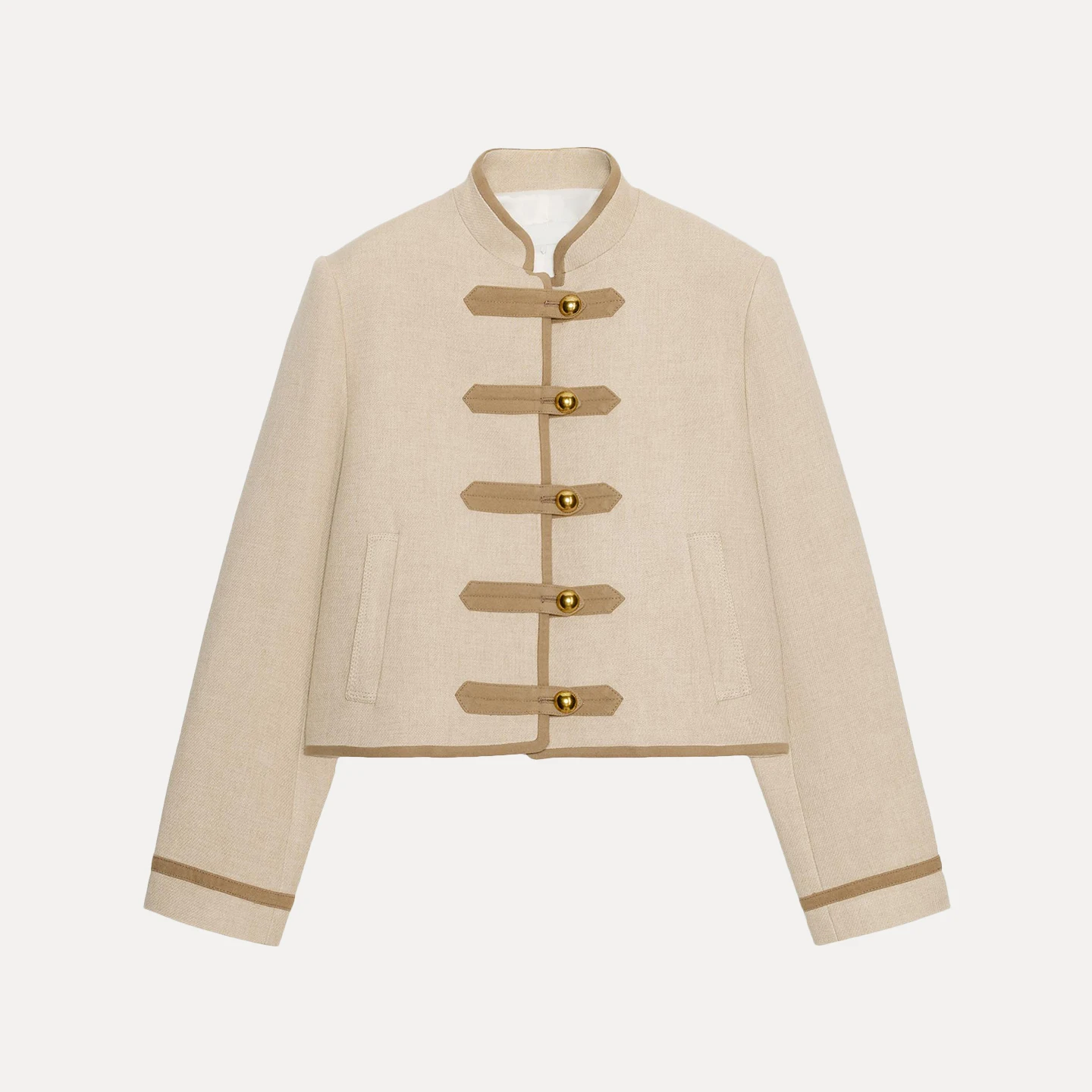 Z Women's Faionable Long Sve Jaet oulder Pads Knot Personali Temperament Chinese Brand Ladies' ort Coat