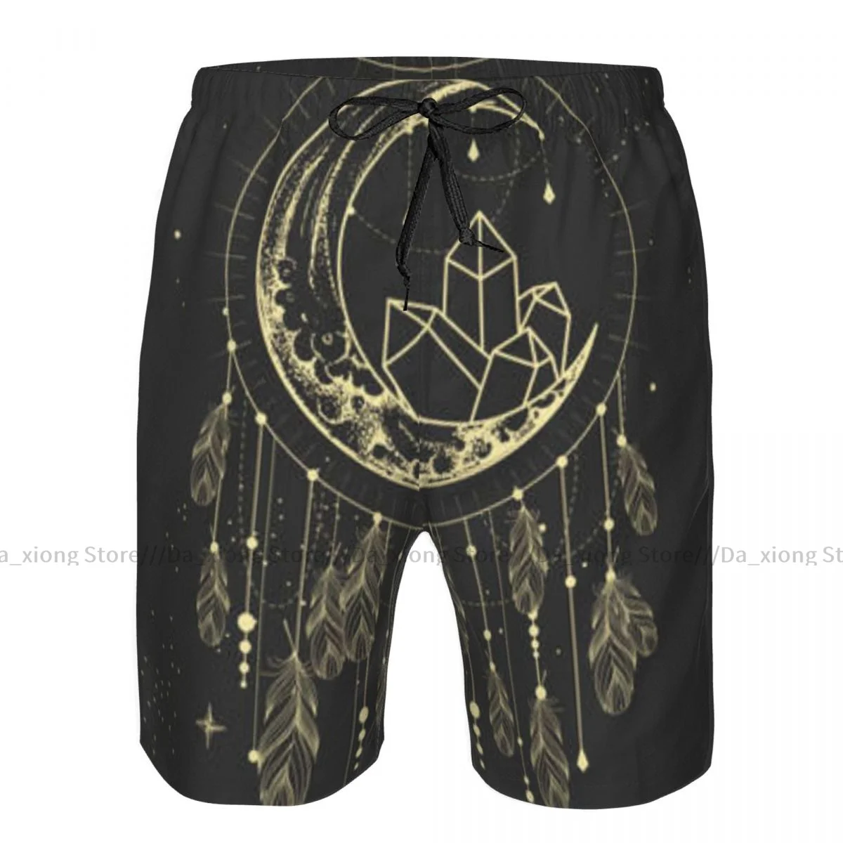 Magic Witchcraft Card With Dream Catcher Quick Dry Swimming Shorts For Men Swimwear Swimsuit Trunk Bathing Beach Wear