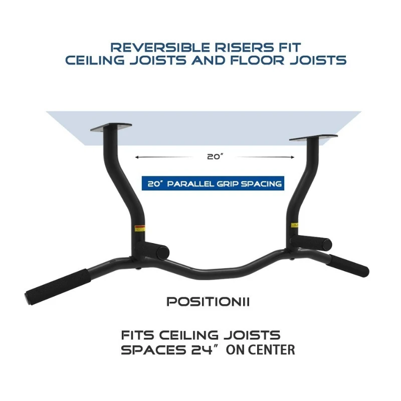 Install Pull-up Portable Fitness Equipment Crossbar Under Ceiling Beam for Arm Strength Training Weightlifting Horizontal Bars