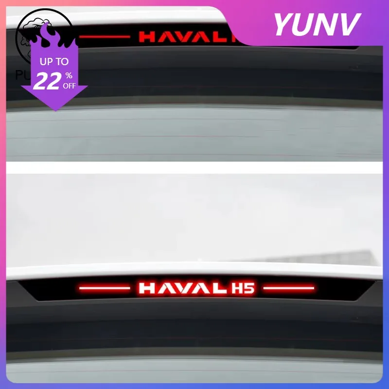 YUNV For HAVAL H5 II 2023 2024 2025 Decals High Mounted Stop Brake Lamp Light Car Styling Rear Fog Lamp Sticker