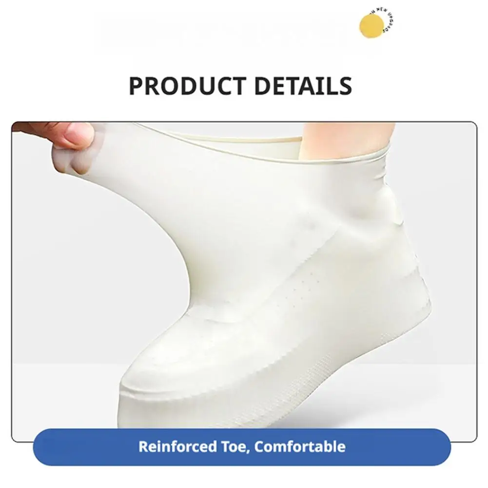 Wrap-around Foot Cover Latex Rain Boot Overshoes Travel For Outdoor Use Latex Waterproof Shoe Covers Rainy Day Non-slip Reusable