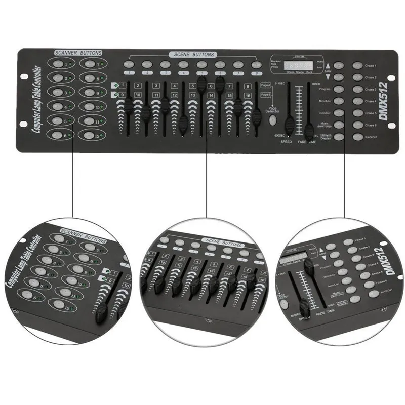 Controlador de luz DMX-192 con cabezal móvil, consola DMX512 de atenuación, equipo de iluminación para escenario, fiesta y espectáculo