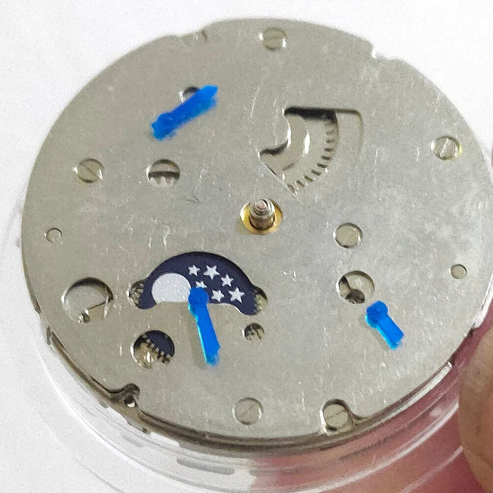 Luxury Slim Mic rotor Mechanical Movement Mini Rotor moon phase date small second hand