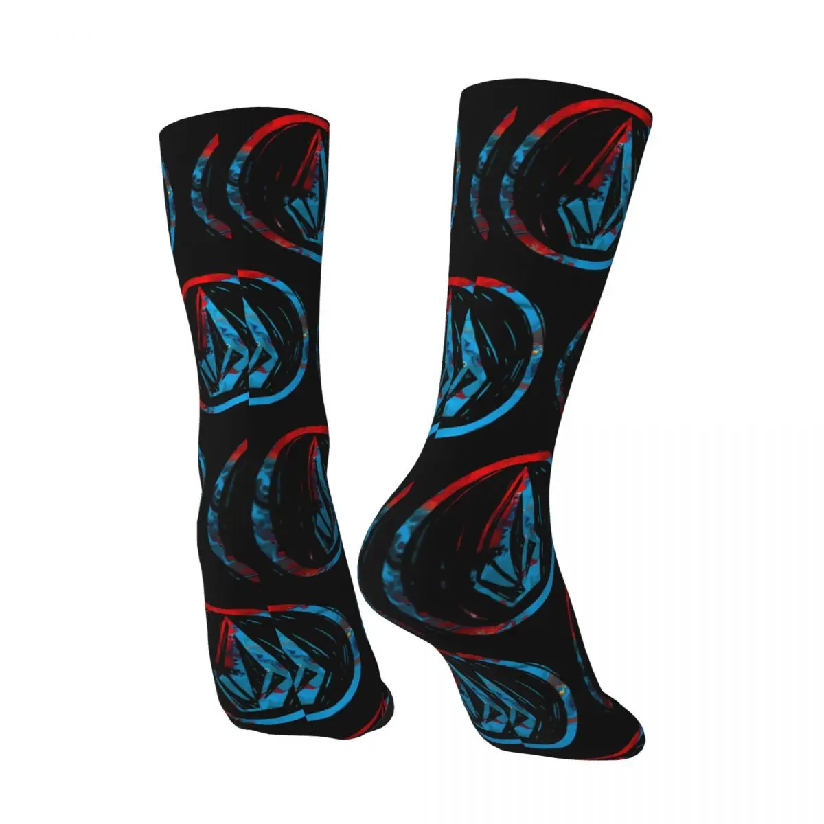 Round Men's Socks Retro Harajuku Volcom Street Style Novelty Pattern Crew Sock