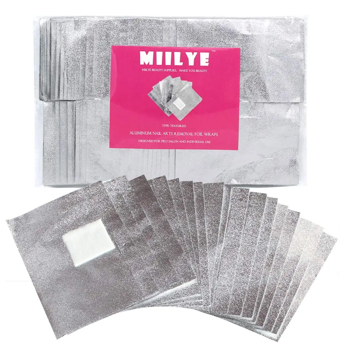 Gel Nail Polish Remover Wraps with Pre-Attached Lint-Free Pads, 100pcs for Acrylic/Dip Powder/UV/Gel Soak-Off