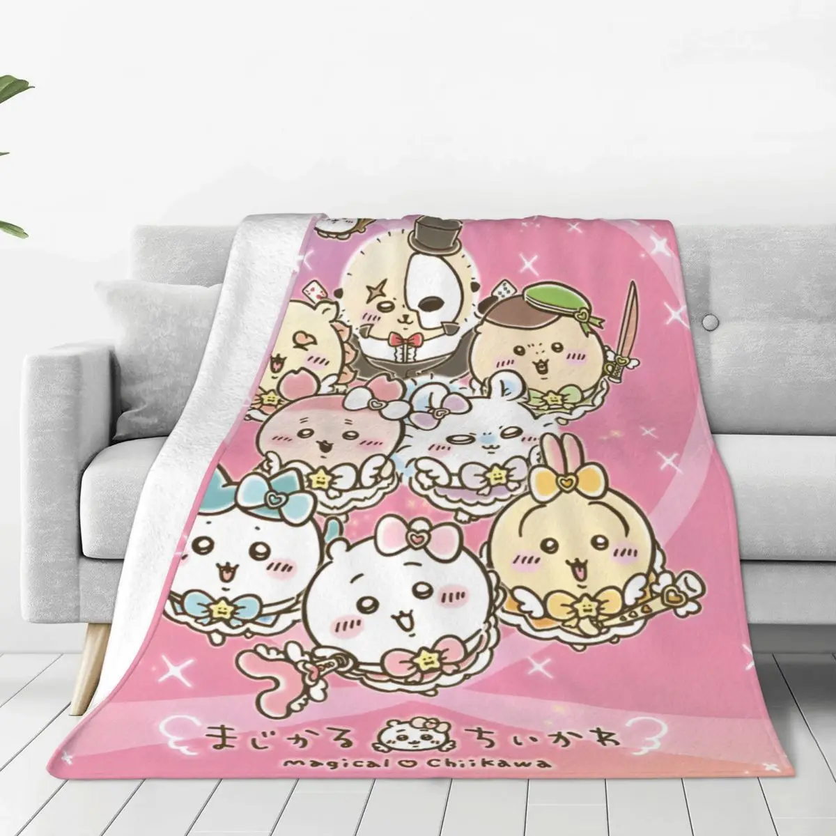 

Sanrio Chiikawa (12)-bayingimg-bayingimg Blanket Quality Warm Soft Throw Blanket Autumn Travel Living Room Print Bedspread