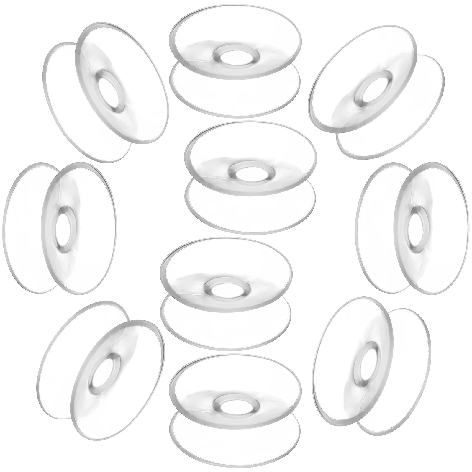 

10Pcs Double Sided Suction Cups Transparent PVC Secure Hold for Glass Window Mirror Cushion Plastic Sucker Pads