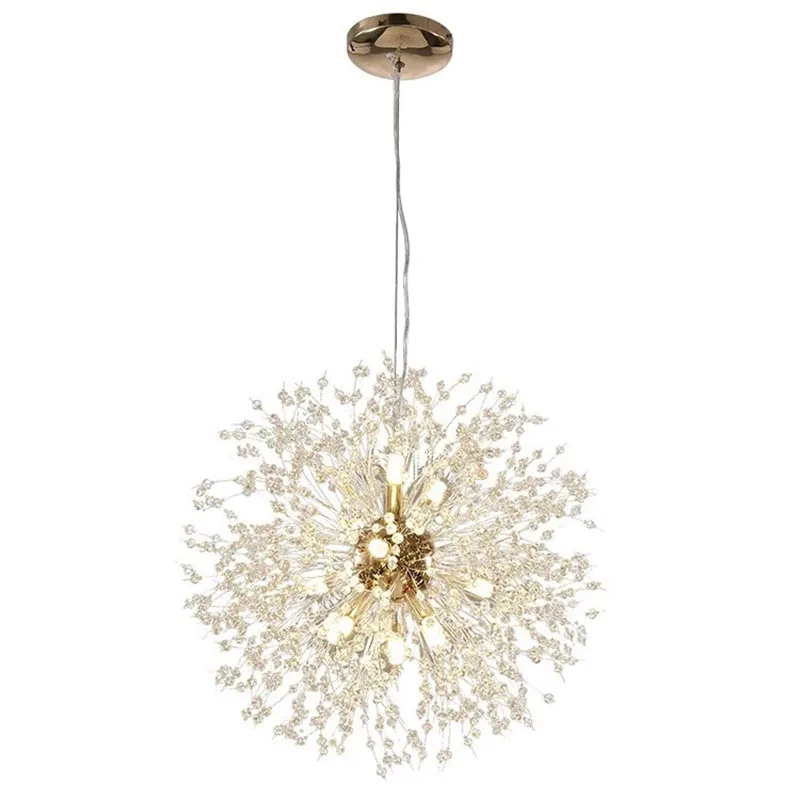Nordic Kristallen Kroonluchter Moderne Paardebloem Kroonluchter Plafondlamp Woonkamer Slaapkamer Eetkamer Interieur Decoratieve Lamp - afbeelding 2