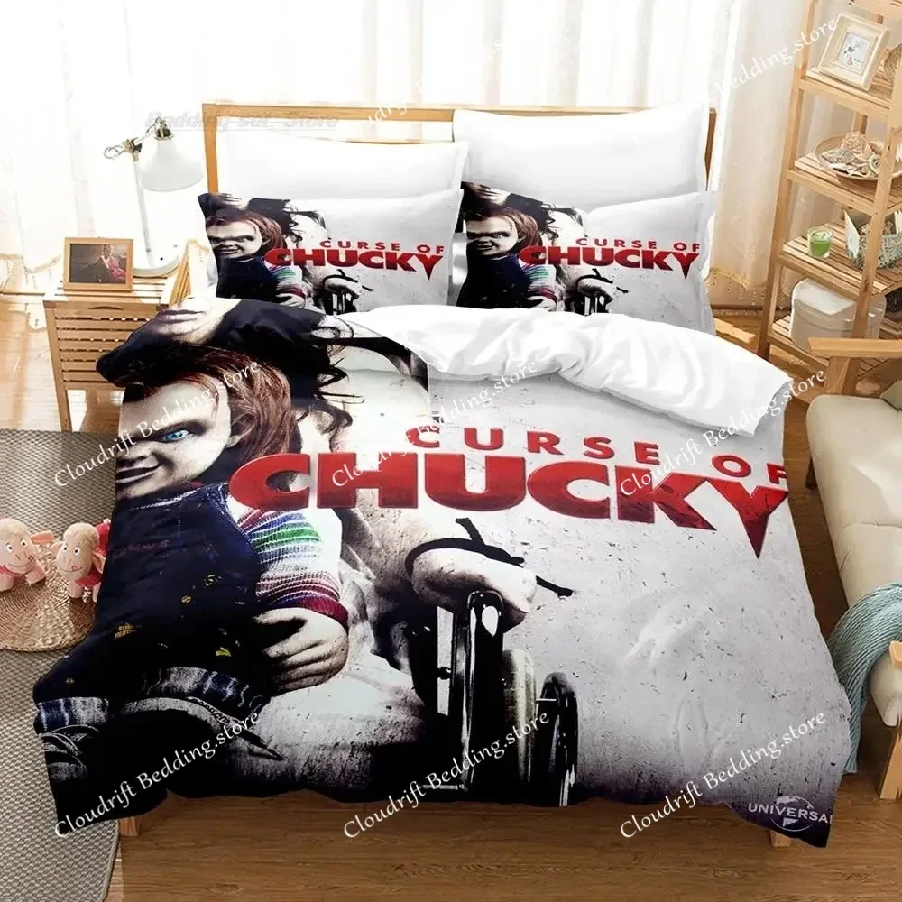 

Hot Sale Chucky Bedding Set Single Twin Full Queen King Size Bed Set Aldult Kid Bedroom Duvetcover Sets 3D Print Halloween