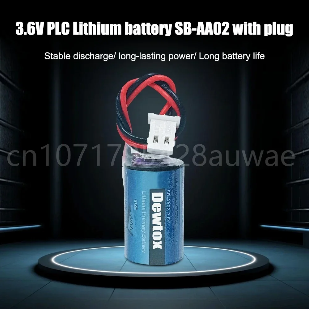 1PCS SB-AA02 14250 1/2 AA 3.6V Lithium Battery for PLC Electric Equipment Touch Screen Gas Water Meter Battery with Plug