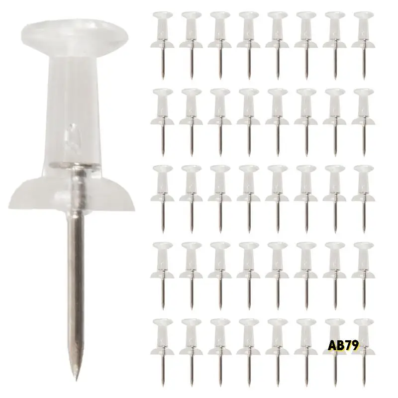 300 шт., канцелярская кнопка для большого пальца, прозрачный цвет, 3/8 дюйма, пробковая доска для рисования, офисная канцелярская кнопка