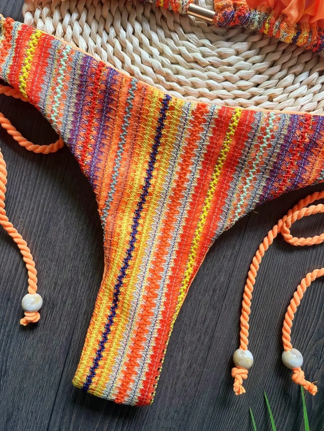 RUOTONGSEPT 2025 섹시한 땋은 로프 스트랩 비키니 세트 새로운 수영복 여성 수영복 푸시 업 브라질 수영복 비치 Biquinis