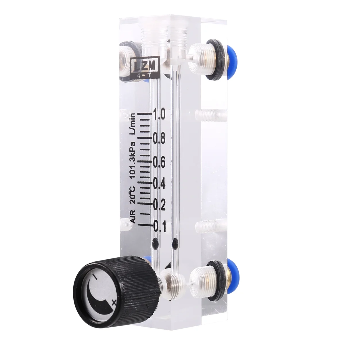 A002 4T 0.1-1L/MIN الاكريليك متغير منطقة تدفق متر قابل للتعديل لوحة جبل الغاز مقياس دوار معدل تدفق الهواء المراقب المالي