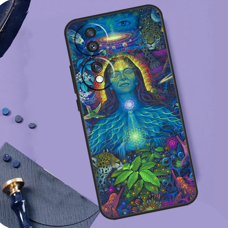 Mandala Chakra Insist Yoga Phone Case For Honor 90 Lite 70 50 Magic 5 6 Pro X6 X7 X8 X9 X6a X7a X8a X9a X9b X8b Cover