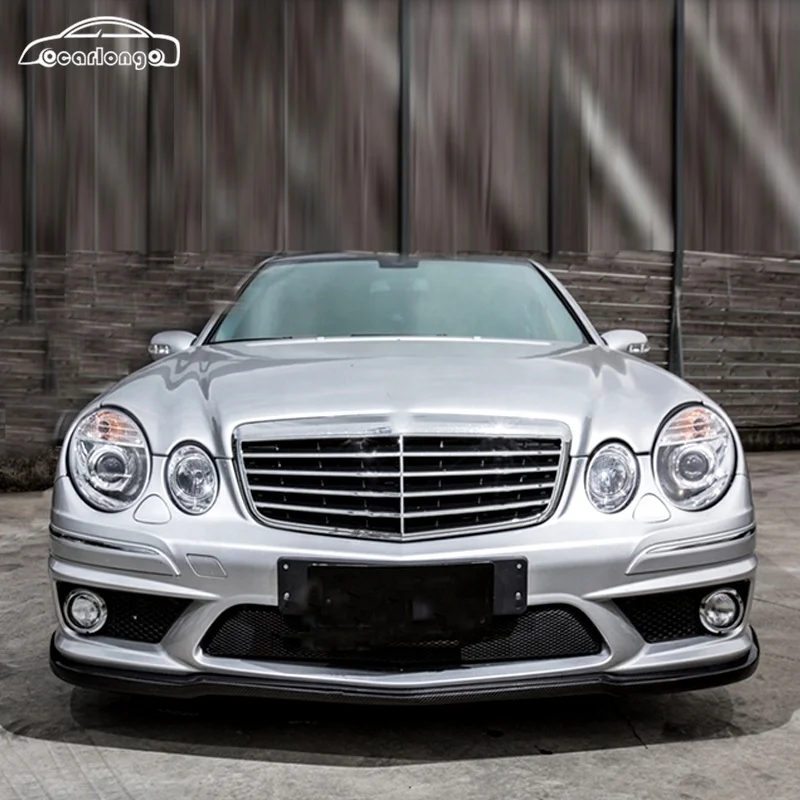 Body Kit Mobil Terlaris Upgrade Style Serat Karbon Spoiler Bibir Depan Bibir Belakang untuk E Class W211 E280 E350