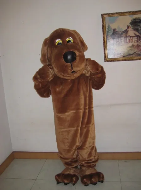 

New Adult Brown Easter Brown dog Mascot Costume Halloween Christmas Dress Full Body Props Outfit Mascot Costume
