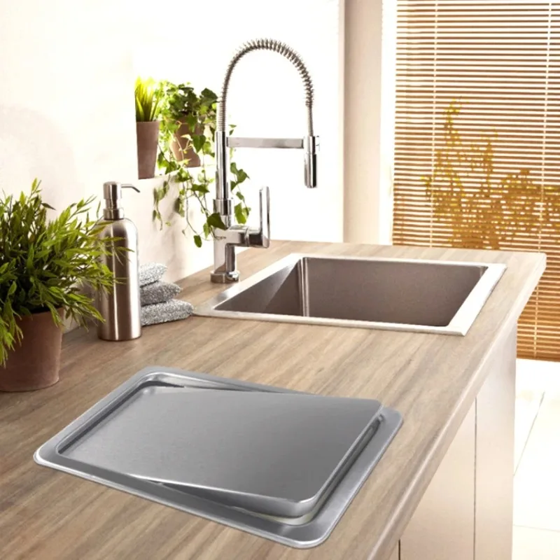 

Embedded Stainless Steel Flip-Top Storage Bucket with Hidden Concealed Cover for Countertop, Concealed Installation Cleaning Bin