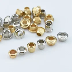 1 Set ( 6 Pieces ) Metal Vintage Guitar Machine Heads Tuners  Nuts/ Bushings/Ferrules - Made in Korea