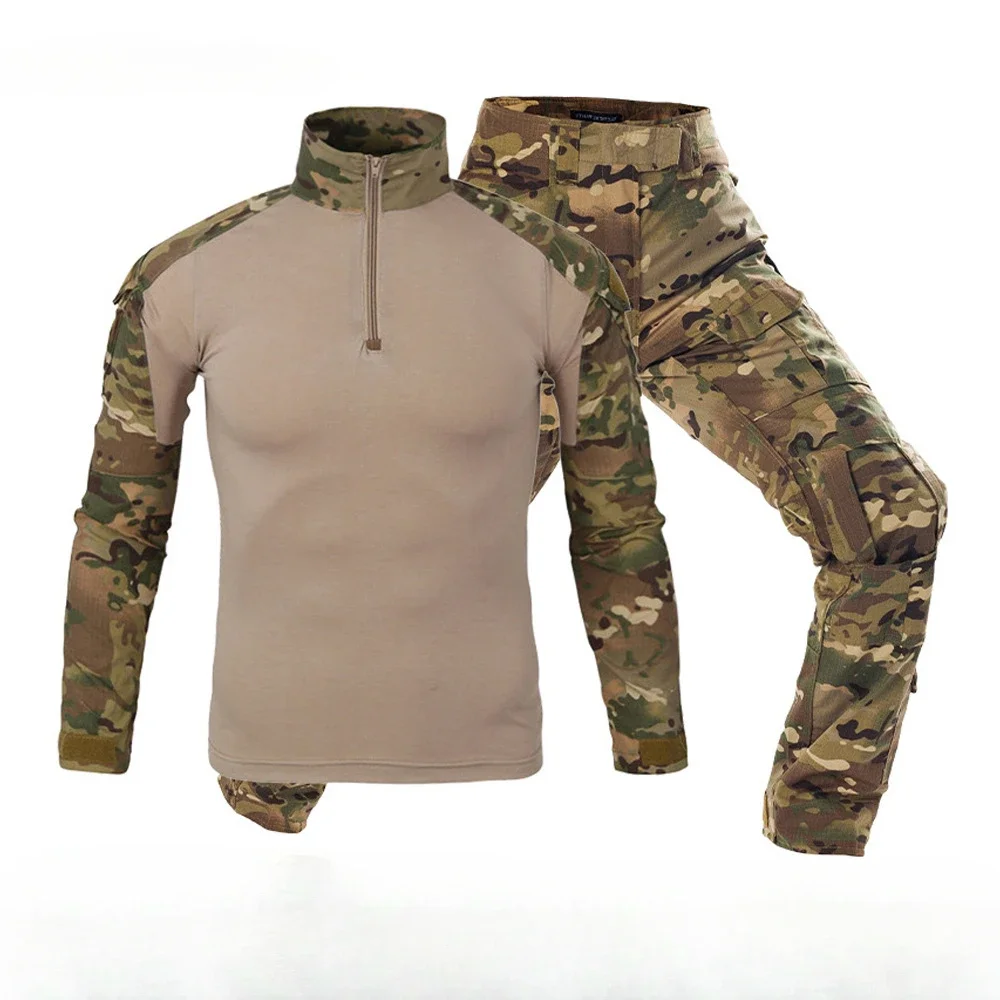 G2 Frog Suit Men's Long Sleeve Tops+ Pants Sets American Camouflage Outdoor Frog Training Tactical Suit