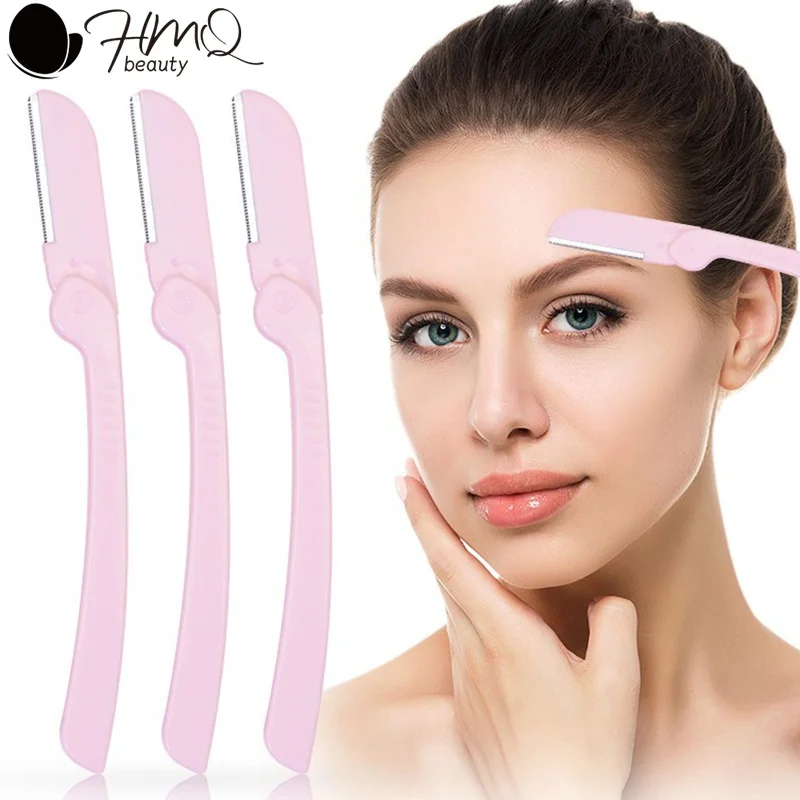 

5/3pcs Portable Eyebrow Trimmer Foldable Eye Brow Epliation Facial Hair Remover Safe Eyebrows Scraper for Women Makeup Tools