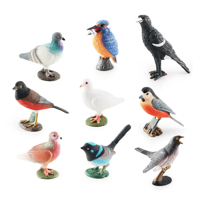 Nuova simulazione Solid Pigeon Wild Forest Zoo Animal Model figurine di uccelli educazione precoce giocattolo cognitivo animali per regalo per