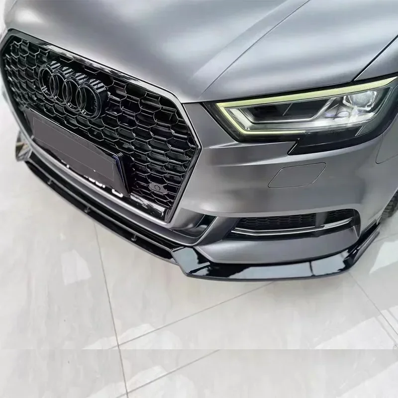 Car Front Bumper Lip for Audi A3 S-Line S3  8V 2017 2018 2019 2020 Front Bumper Lip Chin Spoiler Splitter Deflector Cover Guard