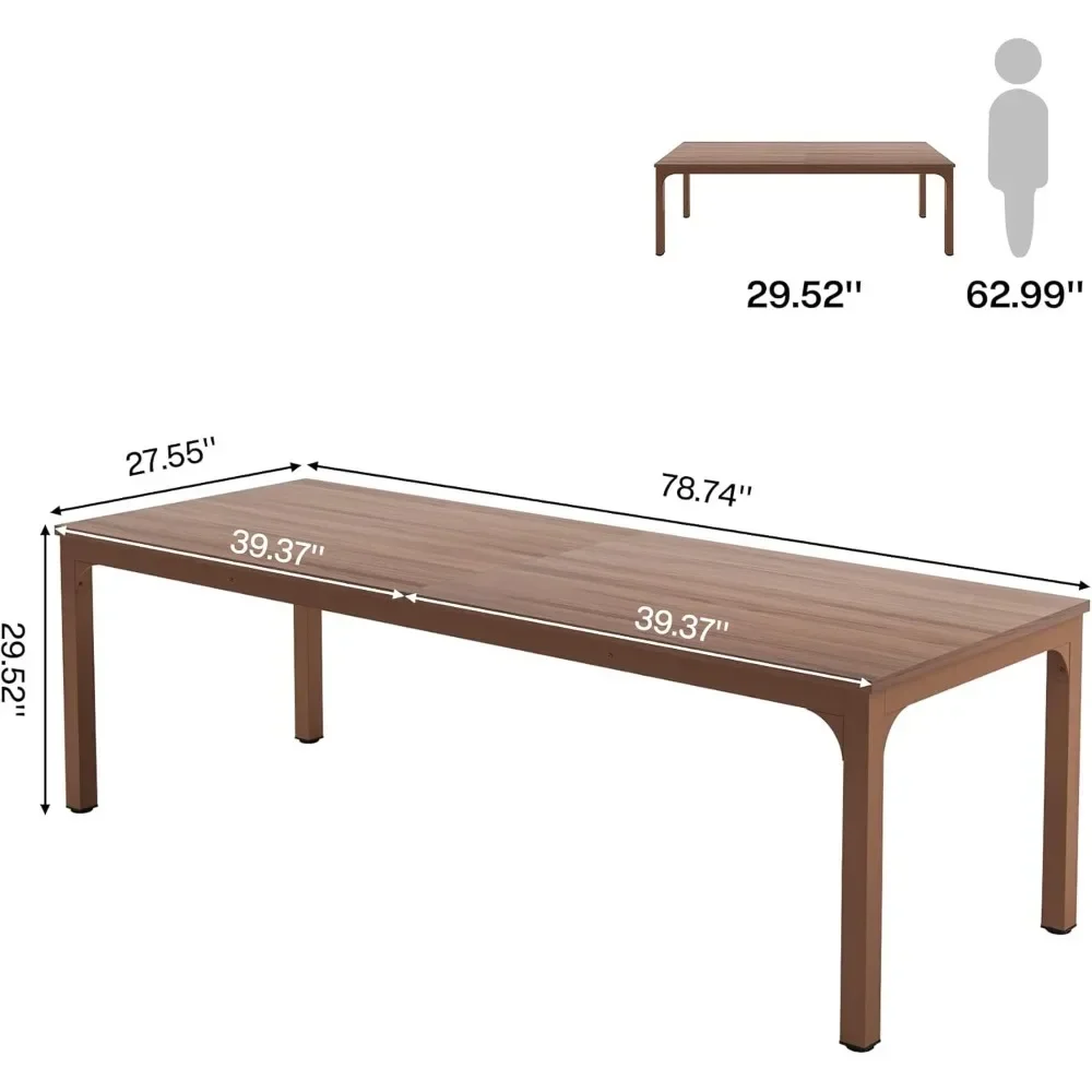 78.7 Inches Extra Long Computer Desk 2 Person Desk, Double Long Desk, Workstaion for Home Office