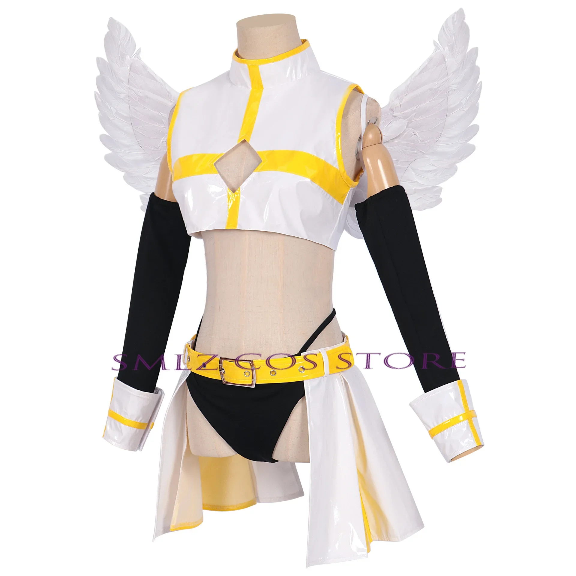 Anime Ariel Aria Kisaki Cosplay 2.5 Dimensional Seduction Costume Latex Uniform Wig Wings Prop Halloween Play Outfit for Woman