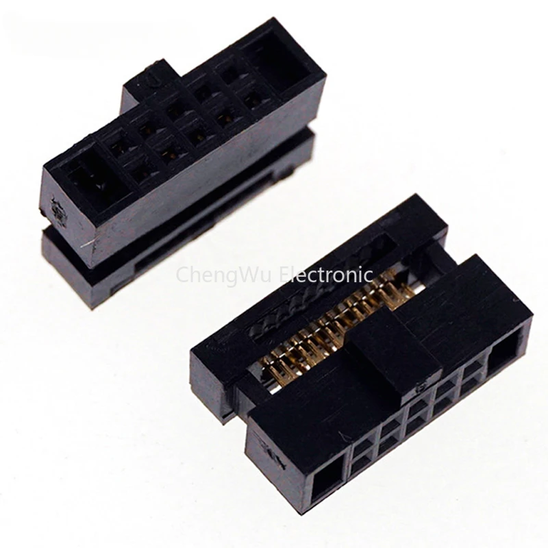 5pcs 1.27mm FC 6 8 10 12 14 16 20 24 26 30 34 40 50 Pin IDC Female Header Socket Connector For 0.635mm Pitch Flat Cable 10P 14P