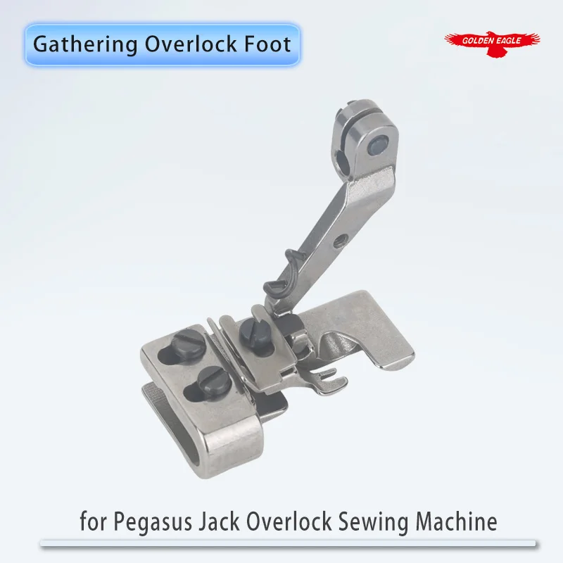 Gathering Presser Foot (Pleating/Shirring) For Industrial 4 Thread Overlock Sewing Machine Fit Pegasus M800 EX5200 JACK E3 E4 C4