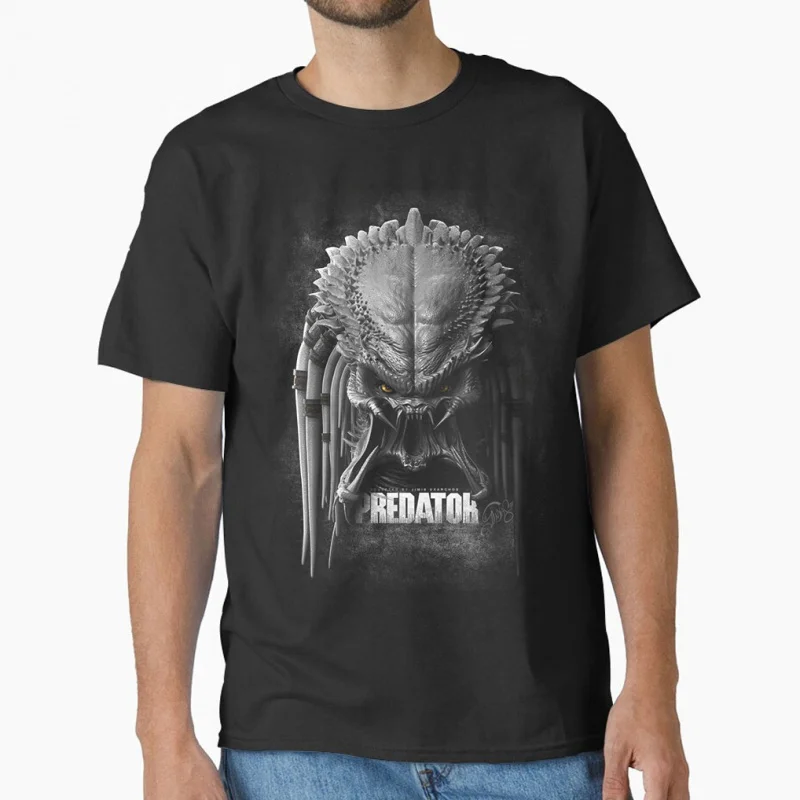 

80s Retro Horror movie Predator The Jungle Hunter Alien Warrior Gift T shirt large size Tops S-6XL